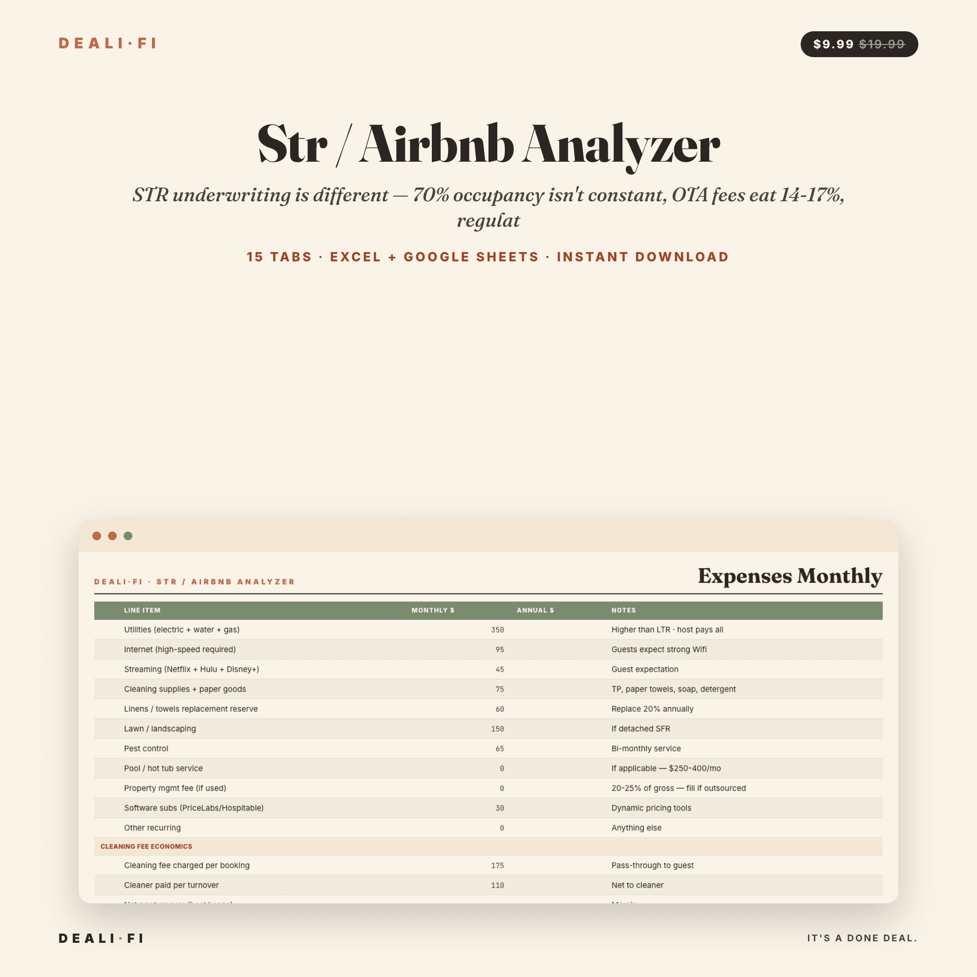 STR / Airbnb Analyzer